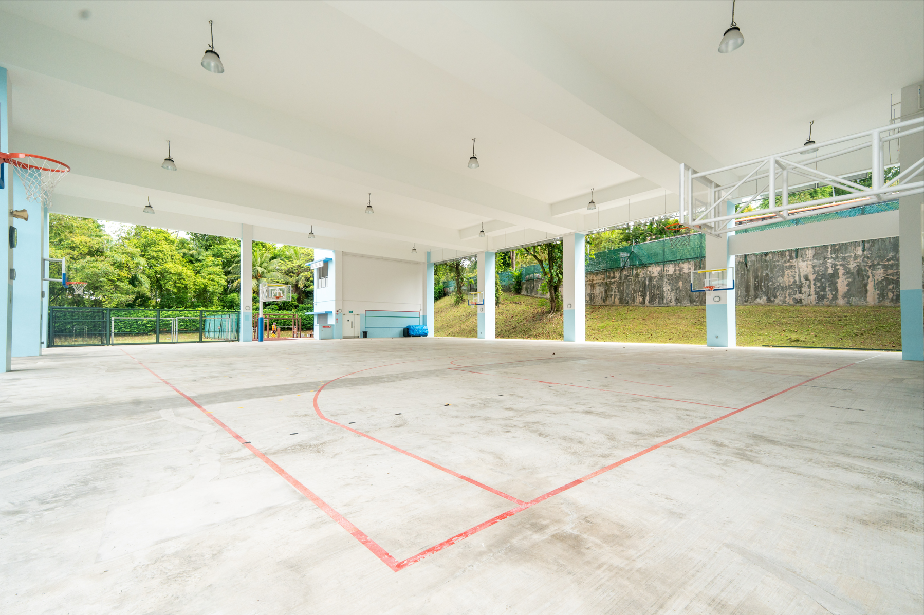 This is an image of the first level of the Indoor sports hall.